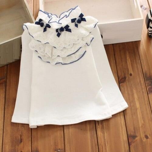 Girls Shirts Spring Autumn Lace Long Sleeve Girls Tops School Girl Blouse Shirts For Kids Baby Blouses Kids Clothes