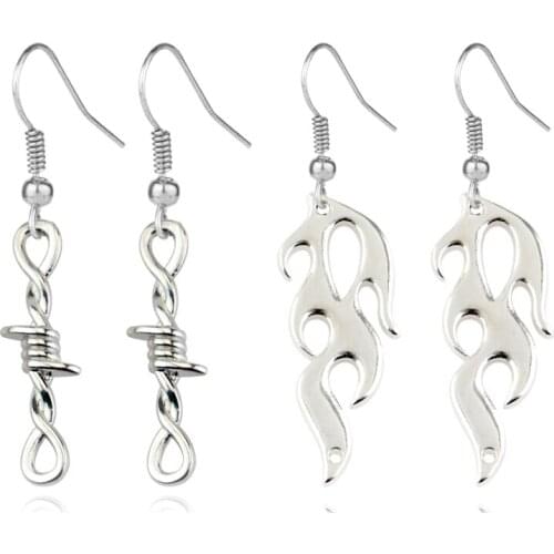 Gothic Punk Hip Hop Flame thorns Drop Earrings For Women Girl Personalitied Irregular Metal Earring Statement Jewelry Gifts