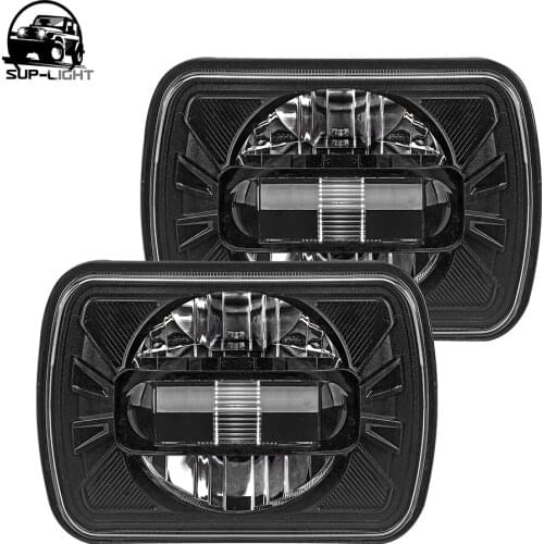 5''x7'' 6''x7'' High Low Beam Led Headlight For Jeep Wrangler YJ Cherokee XJ H5054 H6054LL 69822 6052 6053 with DRL Runing light