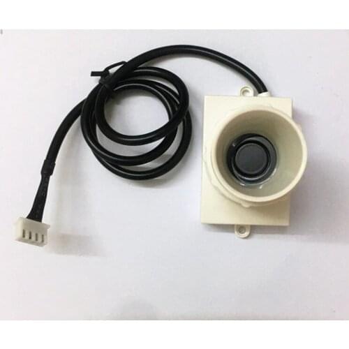 Ultrasonic transmitter and receiver integrated waterproof housing, smart trash bin detector