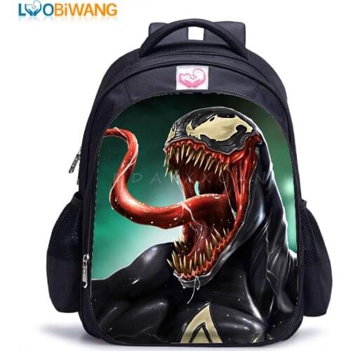 Venom Student School Shoulder Bag Cosplay Backpack Cartoon Bookbag Teenage Laptop Travel Bags Gift