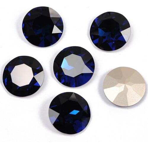 YANRUO 1201 27mm Montana Round DIY Pointed Back Sew On Stones Glass Rhinestones Strass Crystals For Decoration