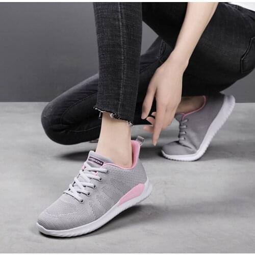 Wedge shoes women platform sneakers 2021 mesh fashion casual shoes woman sneakers high quality footwear female shoe lace-up