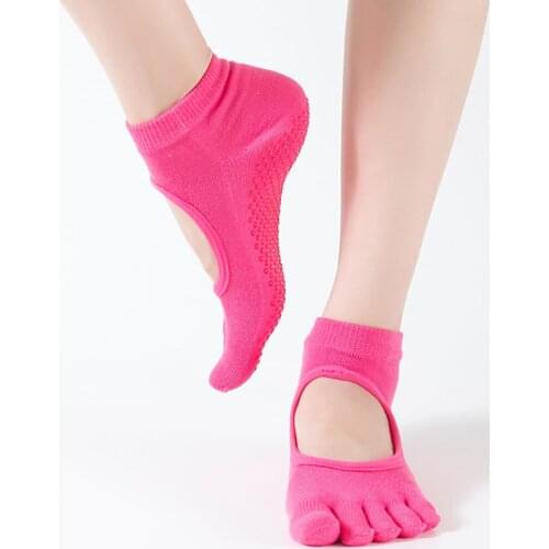 Ladies High Quality Backless Yoga Socks Non-Slip Breathable Ankle Joints Ladies Ballet Dance Exercise Fitness Pilates Socks