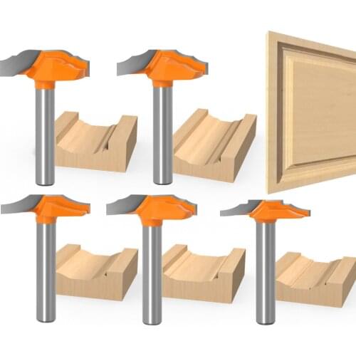 1PC 1/4" 6.35MM Shank Milling Cutter Wood Carving Door Frame Router Bits For Wood Carbide Lassical Door Cabinet Bits Woodworking