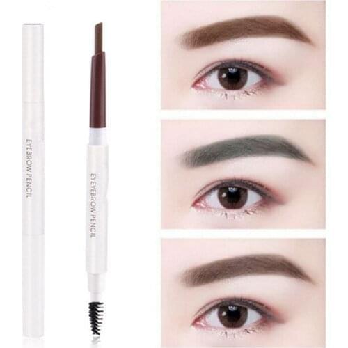 10 Pcs Automatic Long- lasting Makeup 5 Colors Eyebrow Pencil Double Head Rotary Natural Eyebrow Pencil By Free Shipping
