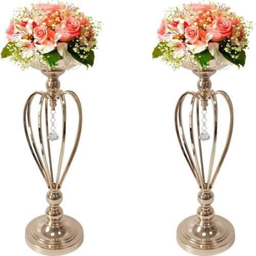 20pcs)Metal Candle Holder Stand Wedding Flower Rack Centerpiece Event qq428