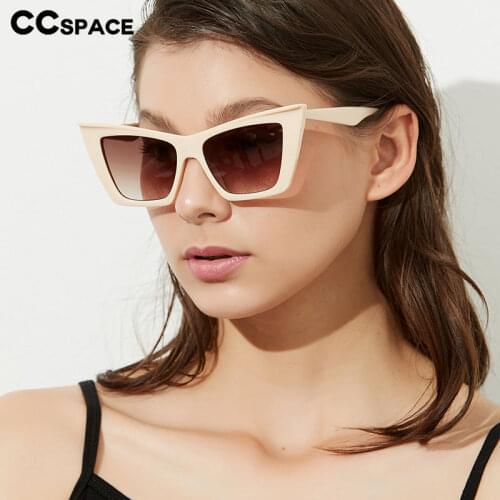 49147 Cat Eye Square Big Frame Sunglasses Men Women Fashion Shades UV400 Vintage Glasses