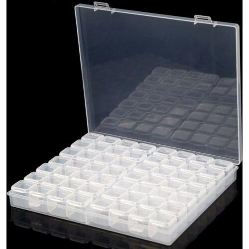 5D DIY Diamond Painting Drill Box Jewelry Box Rhinestone Embroidery Crystal Bead Organizer Storage Case Container