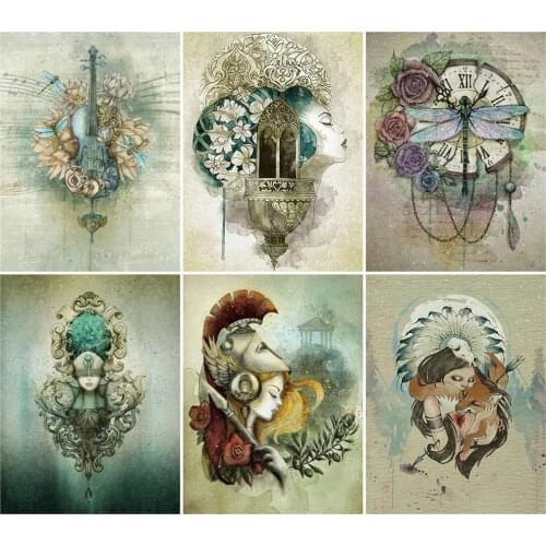 DIY 5D Diamond Painting Full Drill Square Portrait Diamond Embroidery girl Picture Mosaic Cross Stitch Home Decor