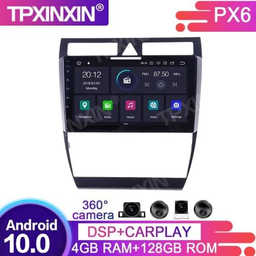 4+128GB Android 10.0 For Audi A6 1997-2004 Car Multimedia Player GPS Navigation Head Unit Auto Radio Audio Stereo Tape Recorder