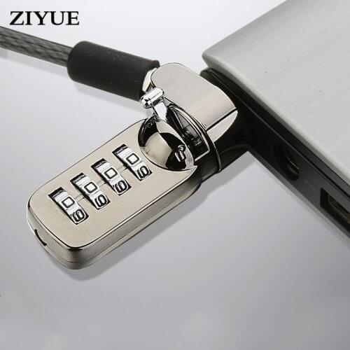 Free Shipping Bold Anti-cut Steel Lock Password Notebook Laptop Lock