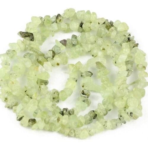 YHBZRET Natural Stone beads Chorite Crystal Green Irregular Gravel Chips beads for Jewelry making 88cm DIY bracelet necklace