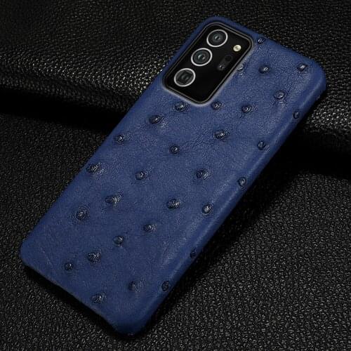 LANGSIDI Luxury Ostrich Phone case For samsung note 20 ultra genuine leather cover for samsung a51 a71 s10 s20 s21 ultra fundas