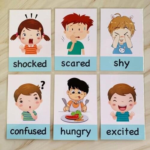 Montessori Cards Baby Learn English Word Card Flashcards Cognitive Educational Toys Picture Memorise Games English Flashcards