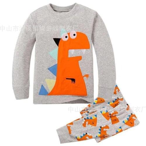 98&A%A children Autumn Pajamas clothing Set Boys & girls Cartoon Sleepwear Suit Set kids long-sleeved+pants 2-piece baby clothes