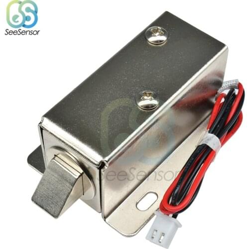 DC 12V 0.6A Electronic Lock Catch Door Gate Release Assembly Solenoid Access Control Electromagnetic Lock