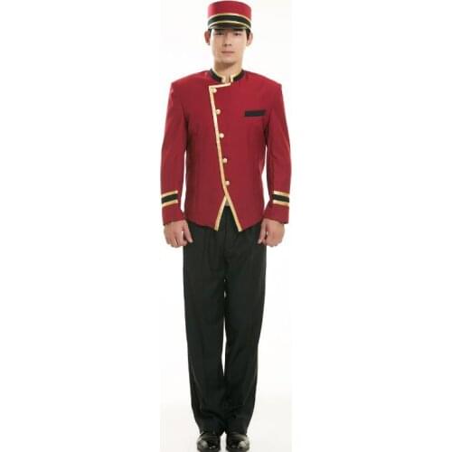 Hotels Receptionist uniforms Doorman suit Etiquette Welcome Men Spring