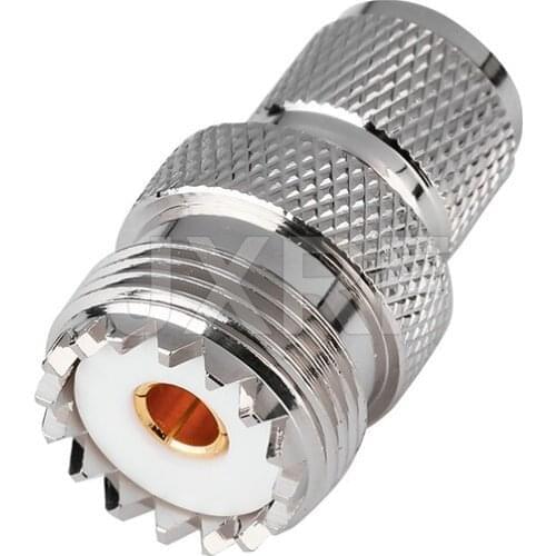 JXRF Connector Mini UHF Male to UHF Female SO239 PL259 Connector RF Coax Adapter