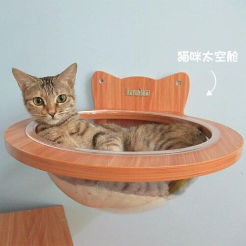 Cat wall-mounted space capsule cat litter & transparent acrylic cat litter wall-mounted cat wall cat furniture