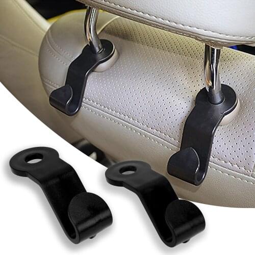 LEEPEE Car Back Seat Headrest Auto Fastener Clip Organizer 1 Pair Convenience Holder Hook for Bag Interior Accessories