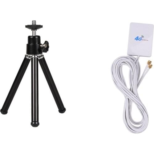 Top Deals 3G 4G LTE Router Modem Aerial External Antenna with SMA Connector Cable with Lightweight Mini Portable Tripod
