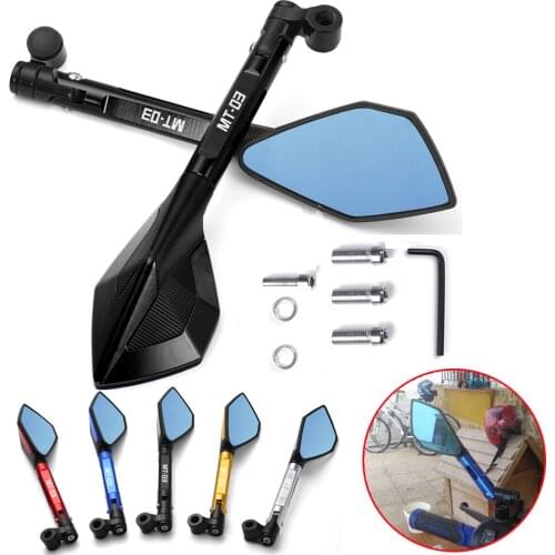 Motorcycle Mirrors Moto Rearview Mirrors Side Mirrors accessories for YAMAHA MT03 MT-03 MT 03 2015-2021 2016 2017 2018 2019 2020