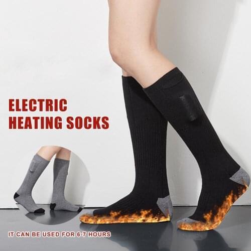 3.7V 2200mAh Electric Heating Socks Rechargeable Battery Powered Winter Warm Outdoor Skiing Cycling Socks Thermal Sport Socks