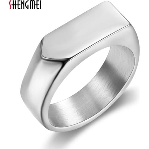 New Designed Gold And Silver Color Stainless Steel Ring For Men 2019 Fashion Mens Jewelry No Fade