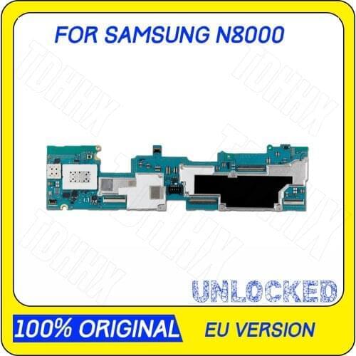 Original unlocked for Samsung Galaxy Note 10.1 N8000 with full chips Motherboard good working logic baord Android OS