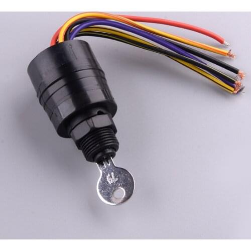 Plastic Ignition Switch Key Push To Choke Replacement Potted Base Outboard Kit Cylinder Lock 6 Wires Fit For Mercury 8788107A5