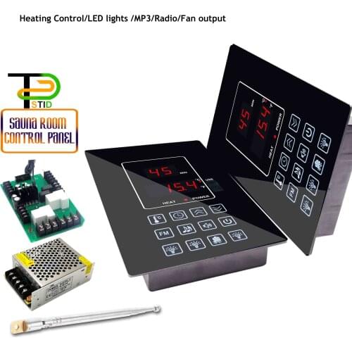 110V-240V 30A 4.5KW Sauna Heating Temperature Control for C/F Unit Switch Multifunction Lamp, fan, AUX UV/Oxygen bar