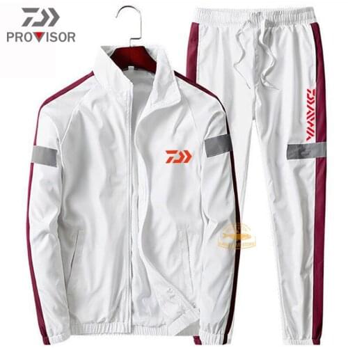 DAIWA Fishing Suit Spring and Autumn Mens Outdoor Sports Suit Casual Sunscreen Waterproof Jacket Fishing Breathable Clothing