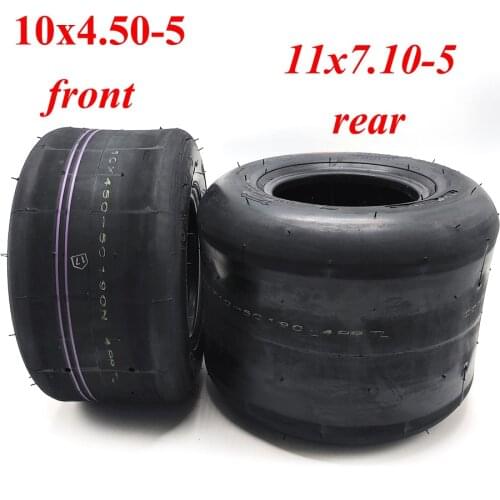 Go Kart Tire Front Wheel 10x4.50-5 Rear Wheel 11x7.10-5 Drift Go Kart Vacuum Tire