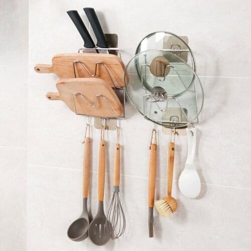 Stainless Steel Pan Pot Cover Lid Rack Stand Spoon Holder Stove Organizer Home Storage Soup Spoon Rests Kitchen Tools1