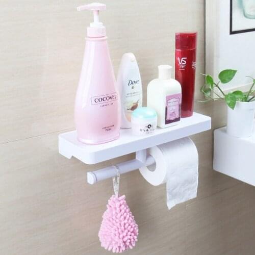 Strong Suction Cup Toilet Roll Paper Hanger Toiletries Finishing Rack Bathroom Toilet Rack Wall Hanging Rack Zotobon Organizer