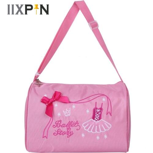 IIXPIN Ballet Dance Bags Pink Kid Girls Ballet Sports Dance Girls Package Dance Backpack Baby Barrels Package Ballet Bag Handbag