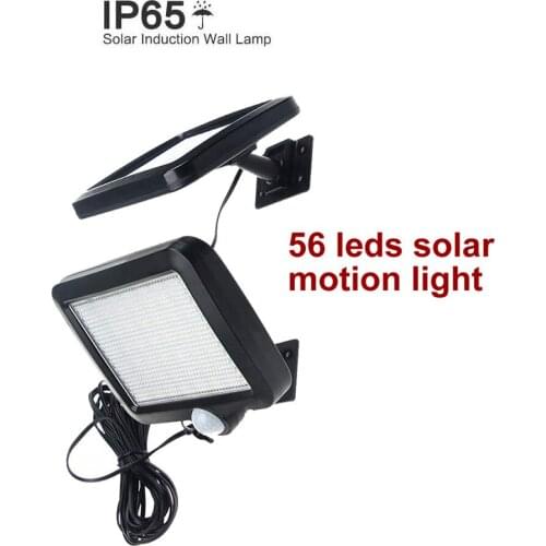 Solar light lamp llampara colgante wall lights lampshade lampy sufitowe plafonnier led par moderne 56 leds spotlight w 5M cable