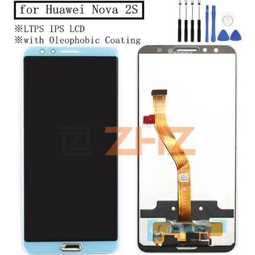 100% Test For Huawei Nova 2S LCD Display Touch Screen Digitizer Assembly HWI-AL00 HWI-TL00 Replacement Repair Spare Parts