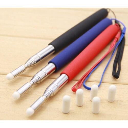 1pc Stretchable Pointer touch whiteboard pen High quality felt head 1 meter stainless steel telescopic teacher pointer
