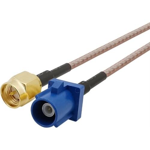 1Pcs SMA Male Plug to Fakra C Male Plug RG316 RG316D Cable GPS Antenna Fakra Extension Wire 10CM 15CM 20CM 30CM 50CM