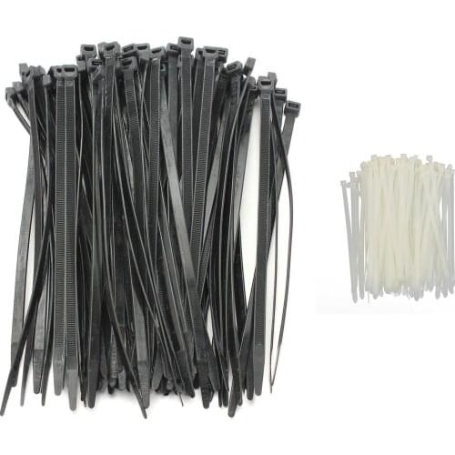 100PCS Strong Cable Ties / Tie Wraps Zip Ties Color:White Size:2.5*100mm