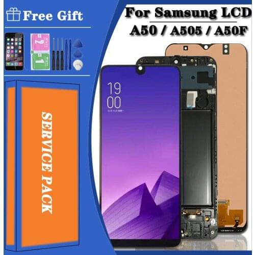 100% test For Samsung Galaxy A50 SM-A505FN/DS A505F/DS A505 LCD Display Touch Screen Digitizer Assembly For Samsung A50 LCD