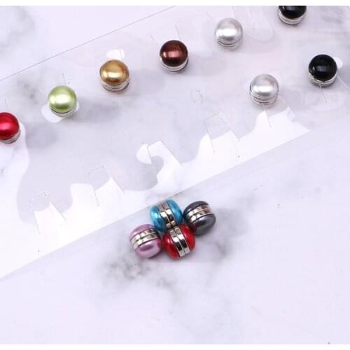 12pcs Safe Hijab Brooch Strong Metal Plating Pearl Magnetic Hijab Clip Luxury Accessory No Hole Pins Magnet Brooches