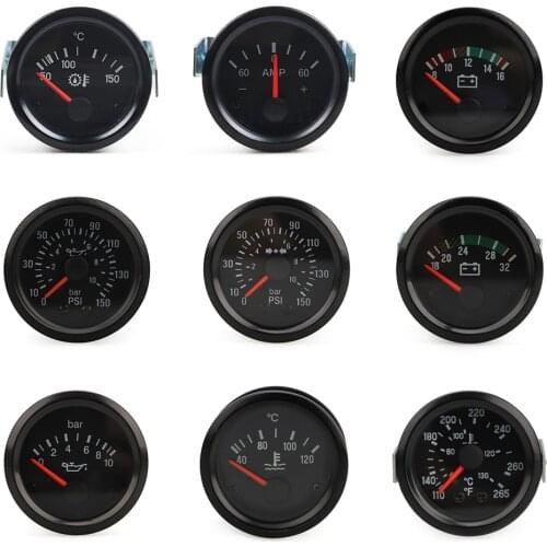 2" VDO Oil Press Gauge Oil Pressure Gauge Psi Bar Water Temp ℃ Water Temperature ℉ Voltmeter Volt Gauge Barometer Without Sensor