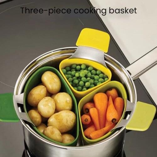 3 Pcs/Set Steamer Basket Cooker Instant Pot For Cooking Vegetable Multifunction Kitchen Accessories Cookware