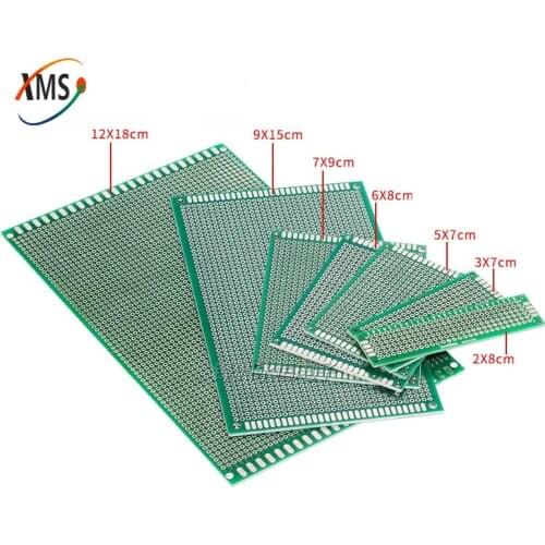4pcs 5x7 4x6 3x7 2x8 cm 5*7 4*6 3*7 2*8 double Side Copper prototype pcb Universal Board for Ardui