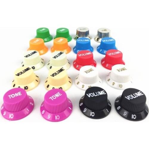 NEW 4PCS 2 Volume 2 Tone Guitar Knobs Strat Speed Control Knobs Caps for Electric Guitar Accessories