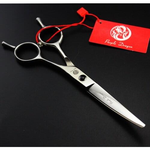 549# 6.0'' Brand Purple Dragon TOP GRADE Hairdressing Scissors JP 440C Home & Salon Barbers Curve Cutting Scissors Hair Shears