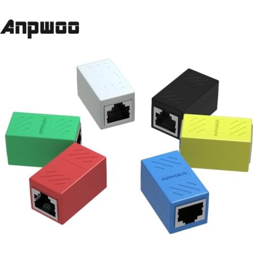 ANPWOO RJ45 Female To Female Port Network Ethernet LAN Splitter Connector Transfer Head RJ45 Adapter Coupler CAT5 CAT6 Sockt